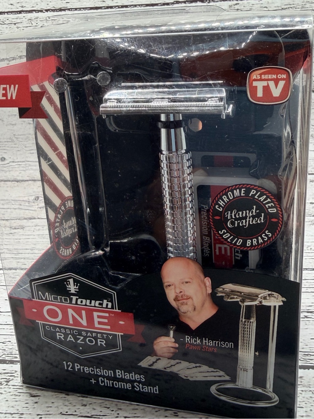 MicroTouch ONE Classic Safety Razor - ChromeRick Harrison NWT